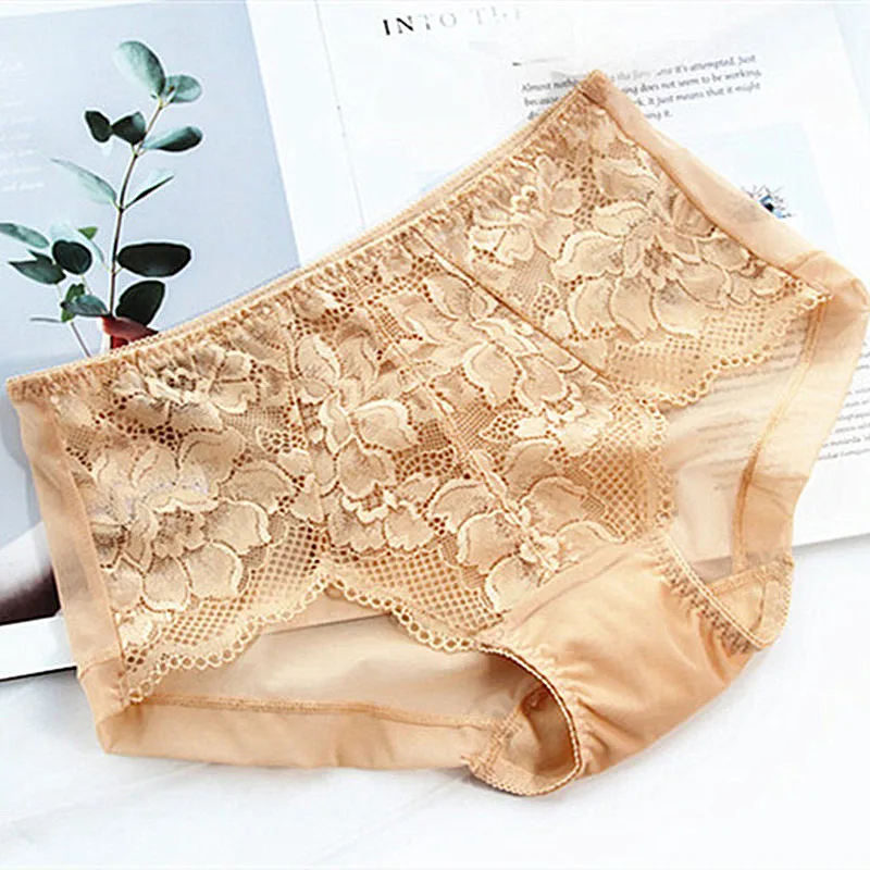 4Pcs New Women's Panties Underwear Sexy Lace breifs Seamless Underpants Mid Waist Female Lingerie Ladies Underwear