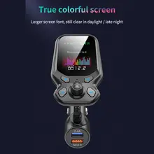 Беспроводной Bluetooth fm-передатчик модулятор 1,7" большой красочный экран Автомобильный MP3-плеер Hands-Free вызов QC3.0 Быстрая зарядка