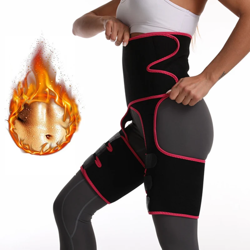 VOGUISH Woman Sweat Thigh Trimmers Leg Shaper Fajas Neoprene Slimming Belt Control Panties Fat Burning Wraps Thermo | Красота и