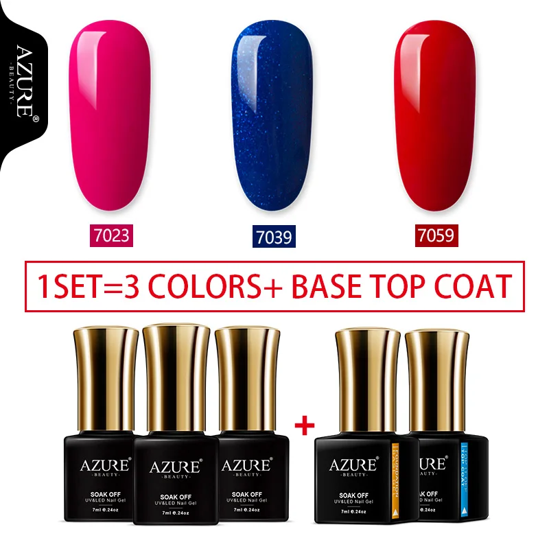 30 AZURE BEAUTY Гель-лак для ногтей Гель-лак UV Led Soak Off 4 шт./лот Гибридный лак комплект гель-лака Vogue лазурный гель лак-эмаль для ногтей - Цвет: 30