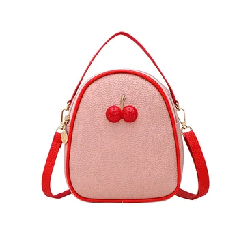 

2020 New Sweet Lady Fashion Handbags Cherry Fruit Dual-Use Bag Shoulder Crossbody Messager Bag Mini Ms. Small Package