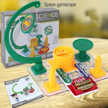 

New Space Gyro Toy Electronic Building Blocks Assembled Elementary Students Experiment Scientifically Explore Physical Circuits