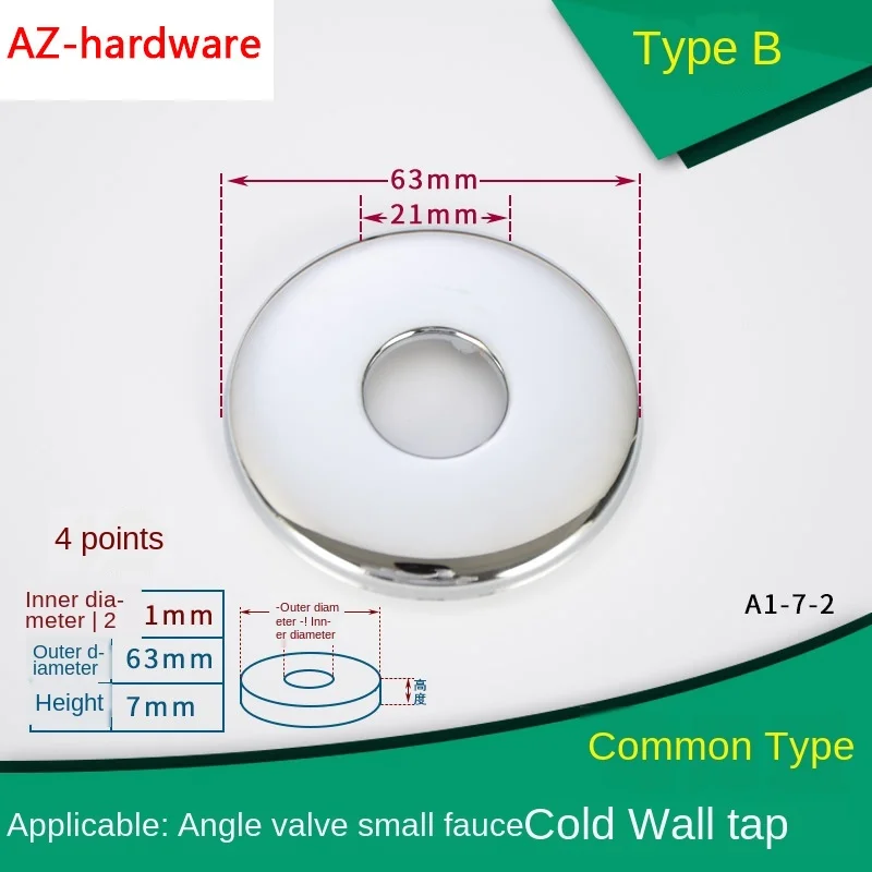 Stainless Steel Faucet Decorative Cover Increase With High Depth Triangular Valve Shower Faucet Cover 1PCS kitchen faucet accessories