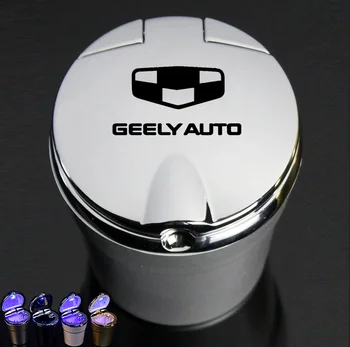 

Car Logo Ashtray With Led Light For Geely Atlas Boyue NL3 Emgrand X7 EmgrarandX7 EX7 SUV GT GC9 Borui Coolray Car Accessories