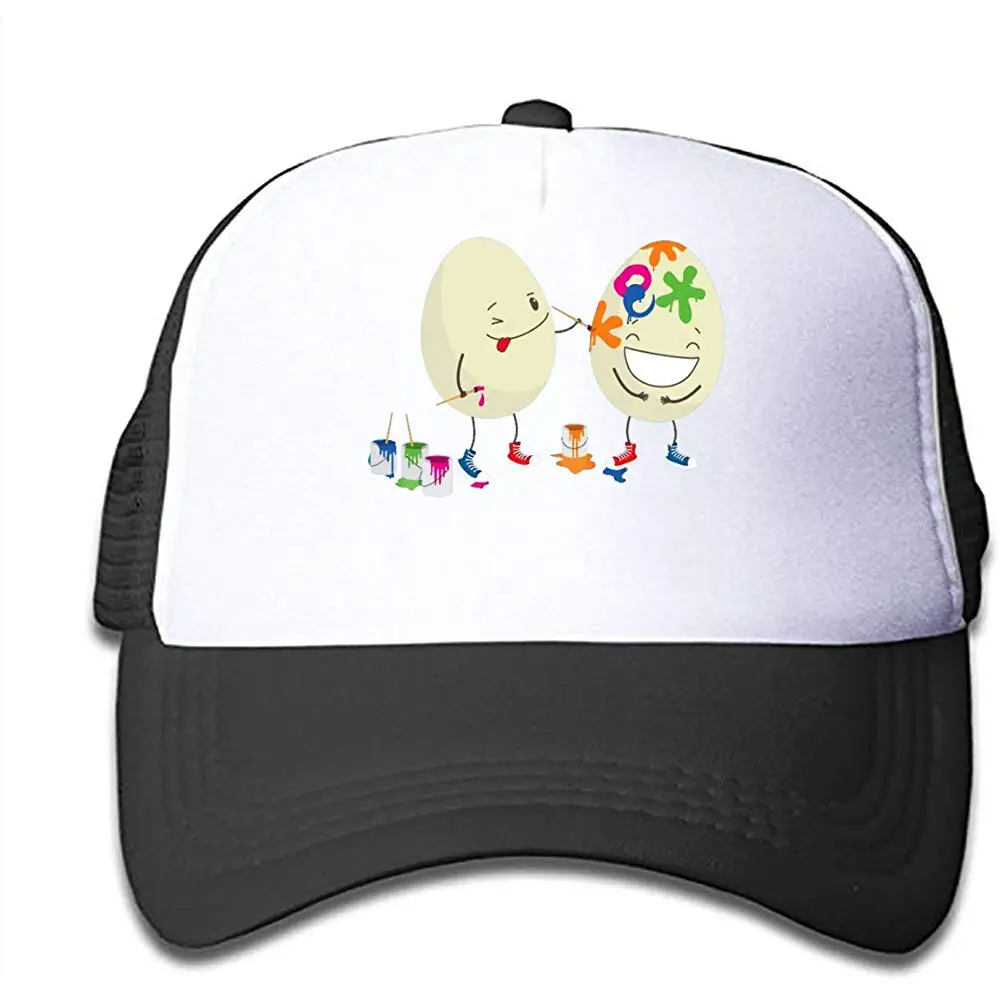 HHNYL сетчатая Кепка забавные пасхальные яйца Дальнобойщик шляпы бейсболки регулируемые для детей малышей