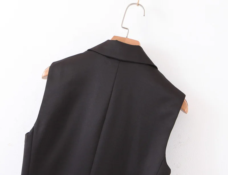 Женская мода OL дамы Блейзер воротник Slim Fit двубортный жилет куртка с поясом