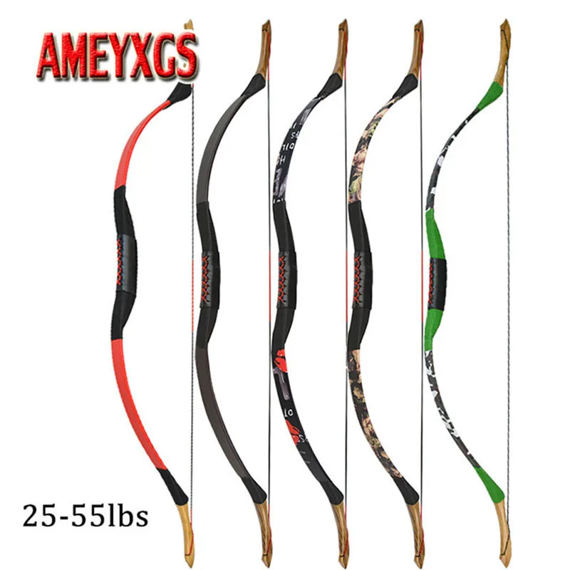

25-55lbs Traditional Archery Bow Epoxy Resin Overall Longbow 30-150m Range Shooting Training Recurve Bow For Hunting Accessories