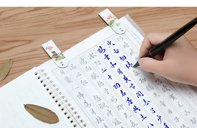 manuscrita copybook estudantes chinês executando regular script prática livro