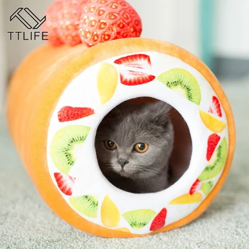 

Winter Cat Dog Bed Mat Pet Cushion Pet Plush Cat Dog Mat Kennel Cat Litter Winter Warm Innovative Pet Bed Fruit Egg Tart Nest