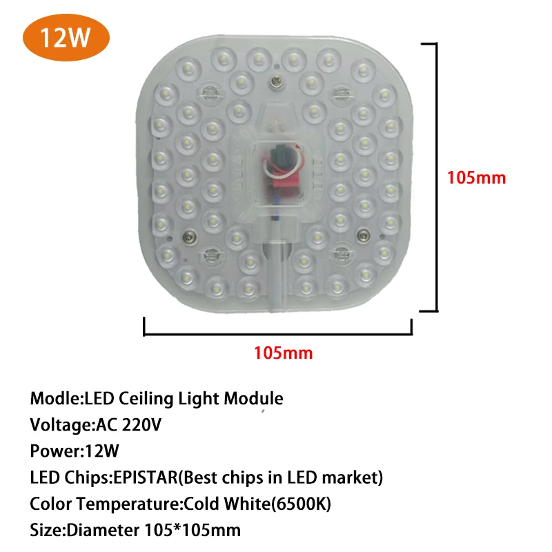 Потолочные светильники Светодиодный модуль светильник 12 Вт, 18 Вт, 24 Вт заменить потолочный светильник AC220V 230V 240V светильник ing источник удобно Установка - Цвет: LED Module light 12W