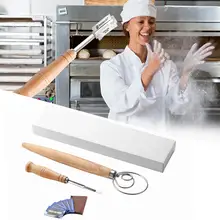 Гаджеты для дома, кухни, датский венчик для теста, набор для теста, блендер, миксер, Хлеборезка с деревянной ручкой, инструменты для выпечки, пиццы