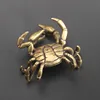 Solid Brass Crab Small Statue Ornaments Copper Handmade Antique Animal Miniature Figurines Office Desk Decorations Home Decor ► Photo 2/6