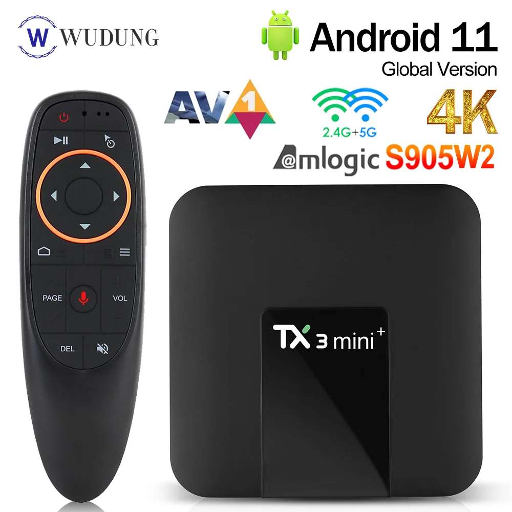 Мини-приставка смарт-ТВ Tanix TX3 Android 11 0 Amlogic S905W2 2 Гб ОЗУ 4 ГГц Двойной Wi-Fi Mini + 4K Youtube