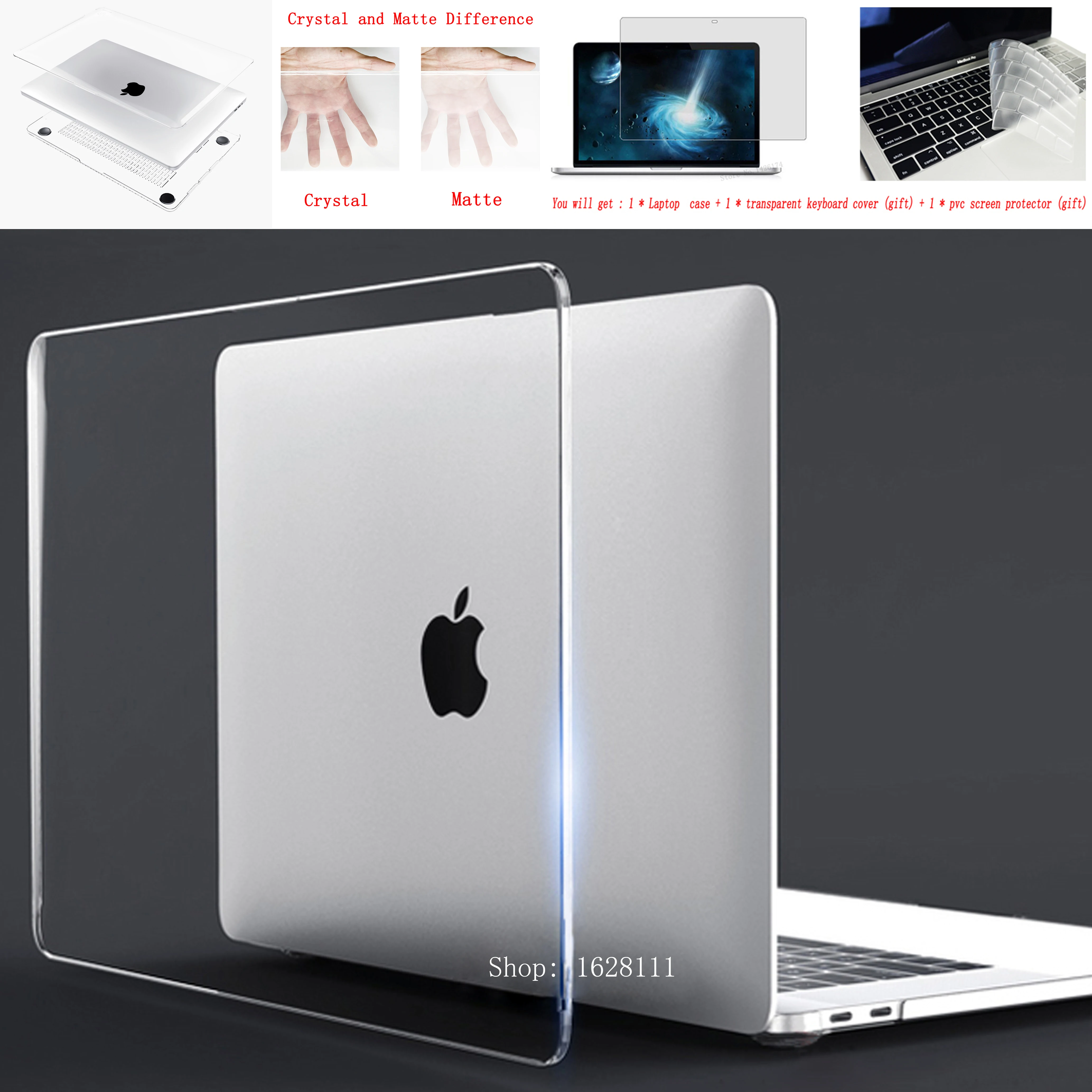 Чехол для ноутбука Macbook A2179 A1932 прозрачный чехол Air 13 A1466 Pro Retina 11 12 15 4 16 2020|Сумки и