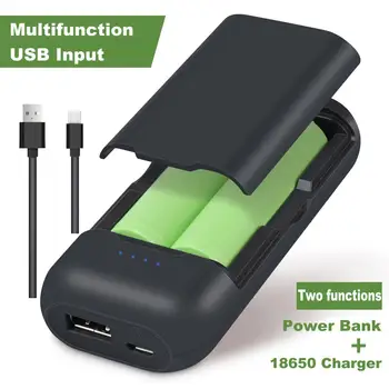 

18650 battery charger 2 slots LED charger for 18650 pow bank charger with 18650 USB charger