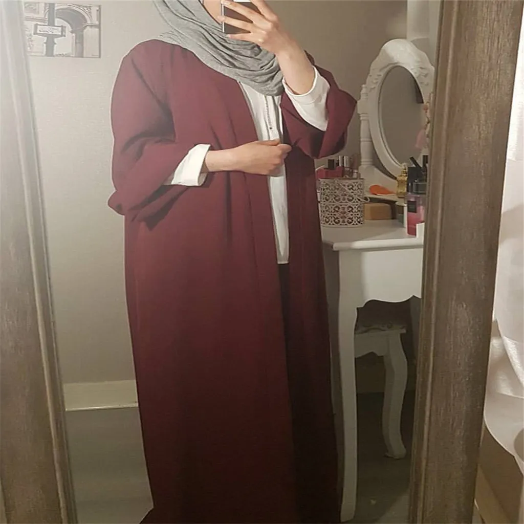 KANCOOLD абайя Дубай мусульманское платье кафтан кимоно Бангладеш халат мусульманская одежда мусульманский кафтан турецкий ОАЭ подарок