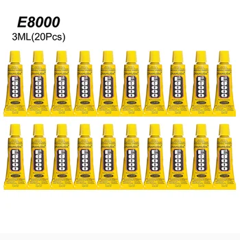 

20Pcs 3ml Liquid E8000 Glue Epoxy Resin Wood Fabric Rhinestone School Scrapbooking Adhesive Super Strong Crystal Clear Frame PVA