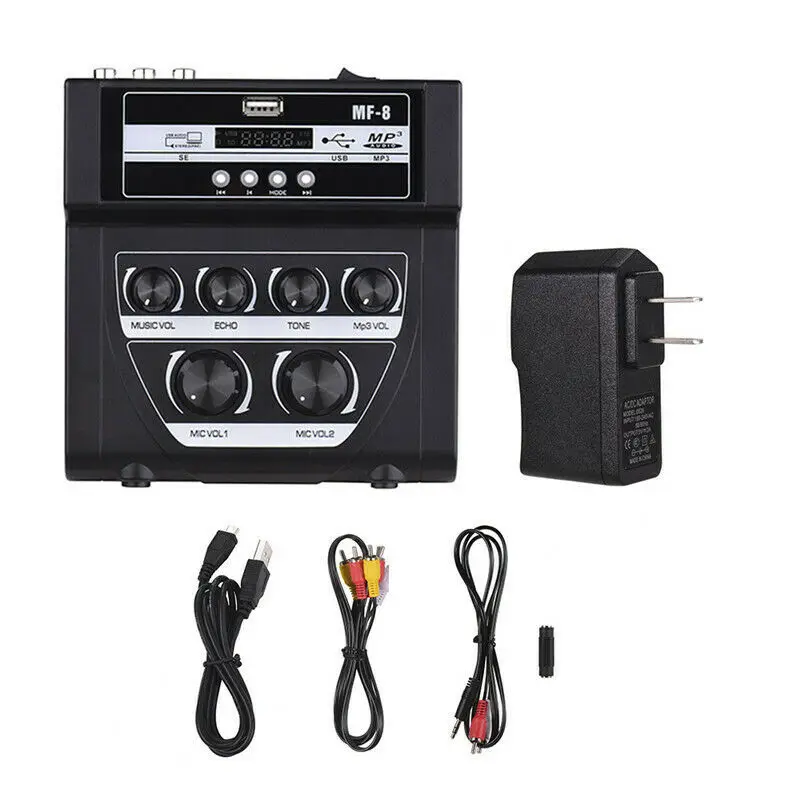 

Mini Portable Audio Mixer with USB DJ Equipment Sound Mixing Console Accessories for Karaoke