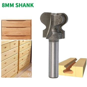8MM 생크 밀링 커터 목재 조각 산업용 더블 핑거 비트, 목공 도구 목재 밀링 커터 엔드밀, 1 피스