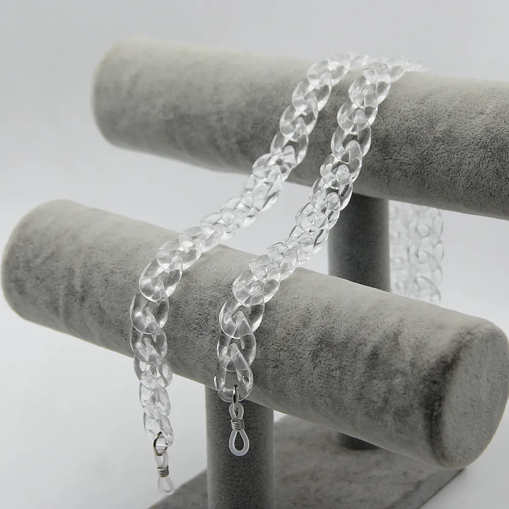 flat clear acrylic chain