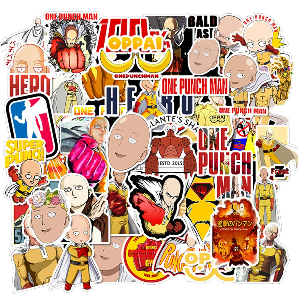 10/30/49PCS ONE PUNCH-MAN Japan Anime Sticker Car Motorcycle Travel Luggage Phone Laptop Cool Classci Kid Toy Decals Sitkcer | Игрушки и