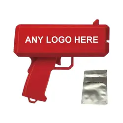 Cash gun Super Make It Rain Money Gun Red Gift Toys with a food grade smell proof bag
