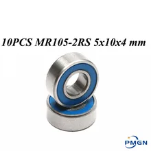 

10PCS ABEC-5 MR105-2RS MR105 2RS MR105 RS MR105RS 5x10x4 mm Blue rubber sealed miniature High quality deep groove ball bearings