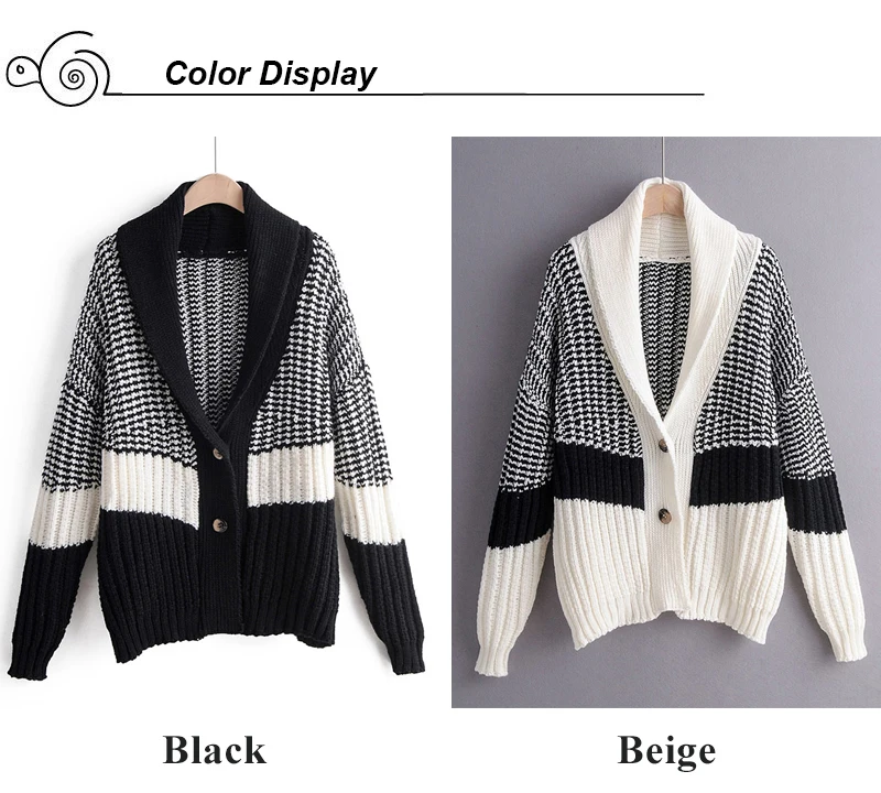 Женский осенний зимний вязаный свитер с отложным воротником, однобортный Повседневный женский свитер с длинным рукавом