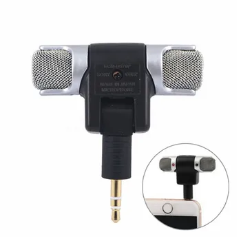 

Mini Stereo Recording Microphone Mic With 3.5mm Mini Jack For PC Laptop Notebook Left and Right Channel not for phone