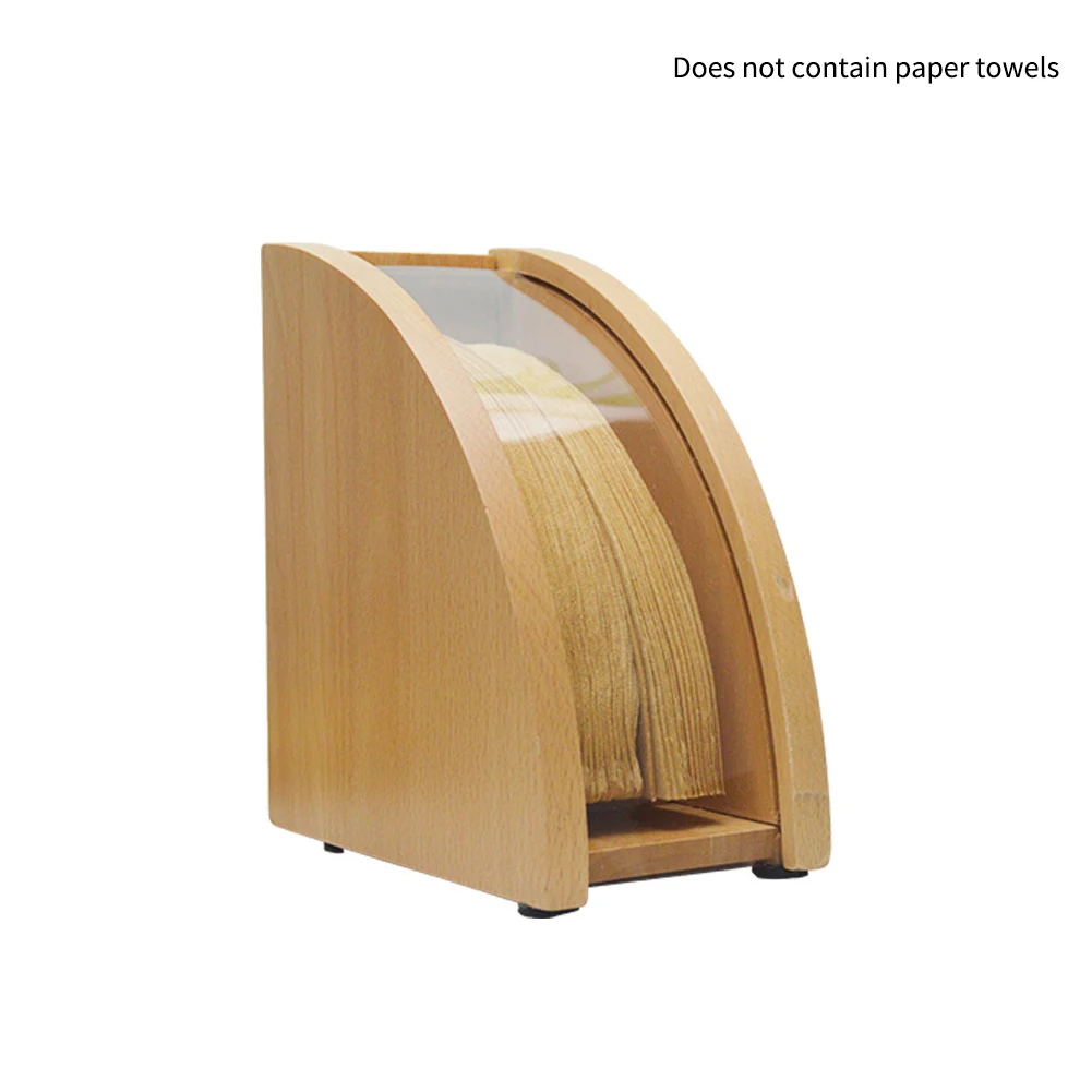 Durable Practical Stand Tools With Cover Large Capacity Container Filter Paper Holder Wooden Dust Proof Storage Dispenser Coffee