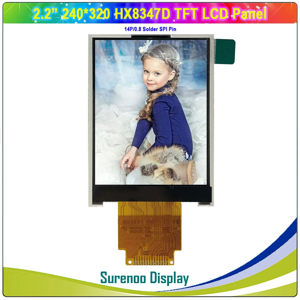 2 "дюймовый 240*320 последовательный SPI TFT ЖК-модуль панель экрана LCM встроенный