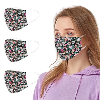 

PM2.5 Breathable 3PC Adult Outdoor Print Washable Dust Breathable Masks Unisex Washable Reuse Protection Face Mouth Mask#40