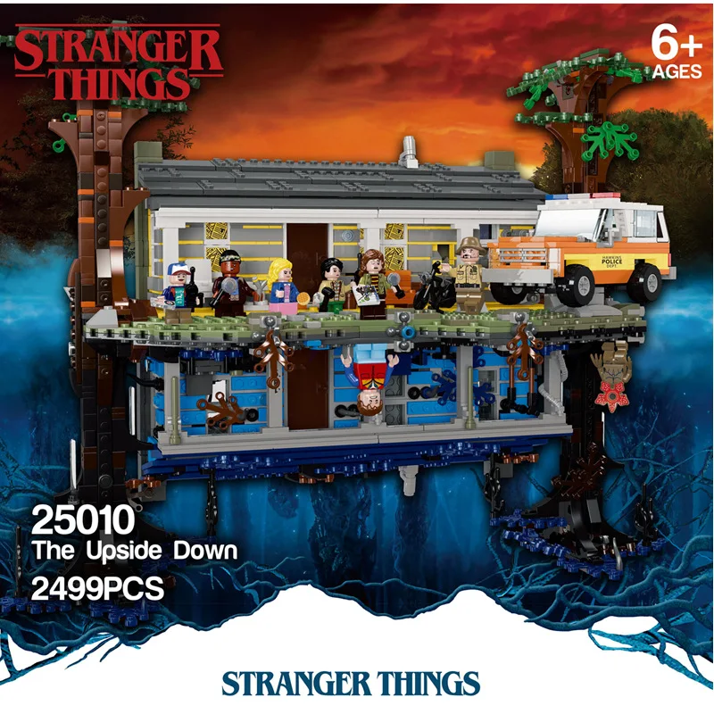 

2019 new 25010 75810 2499pcs weird Stranger Things legoinglys Turning the World Upside Down Building Blocks Bricks Set Toys gift
