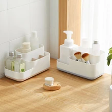

1 Pcs Desktop Grid Cosmetics Makeup Container Bathroom Organizer Office Storage Box