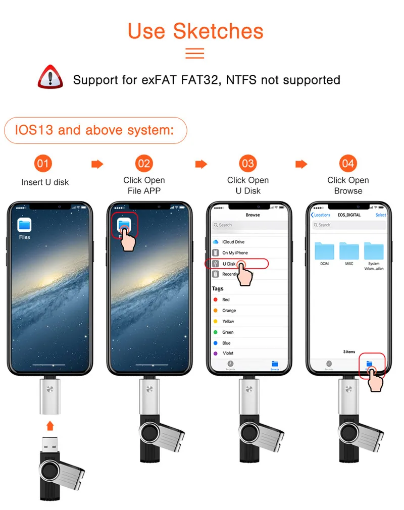Nohon USB данных OTG адаптер зарядное устройство кабель для iphone 11 Pro XS Max XR X 10 7 8 6 S 6 S Plus 5 5S SE ipad iOS конвертеры разъем