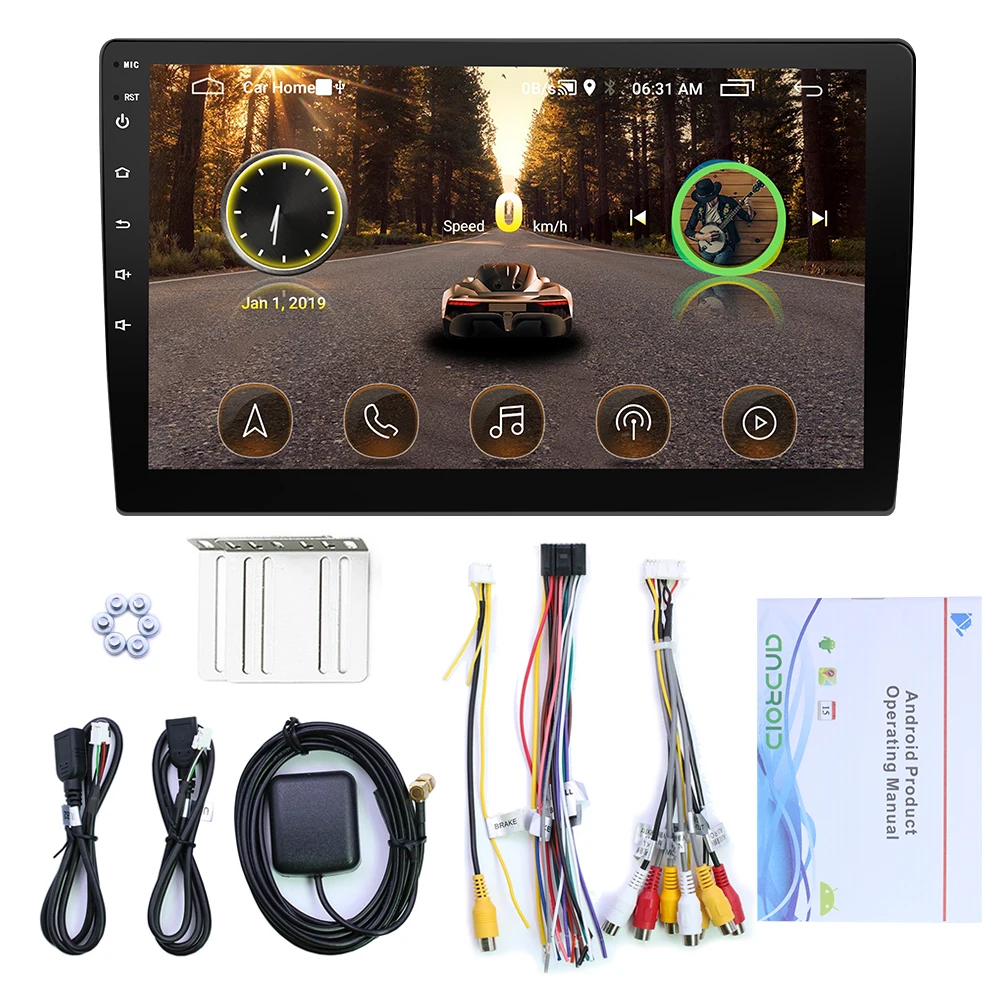 4-х ядерный 1DIN Android8.1 10.1in автомобильный стерео MP5 плеер gps Nav WiFi USB BT FM радио+ камера - Цвет: mp5