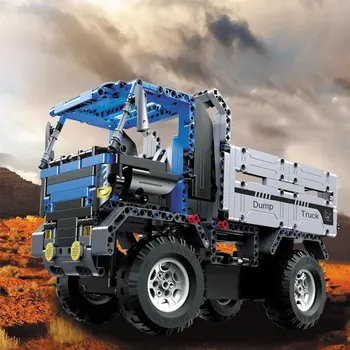 

DIY Remote Control Dump Truck Building Blocks Compatible City Technic Car Vehicle Bricks Series Educational Toys for Kids