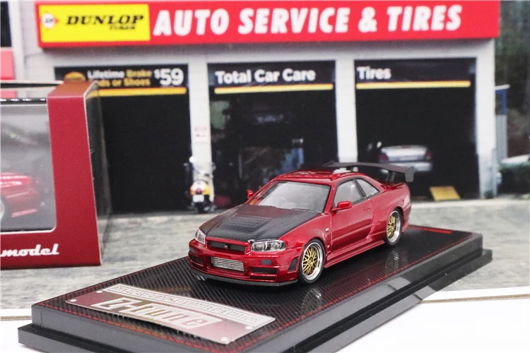 IG Ignition 1: 64 Pandem Nismo R34 GT-R Z-Tune красная литая под давлением модель автомобиля