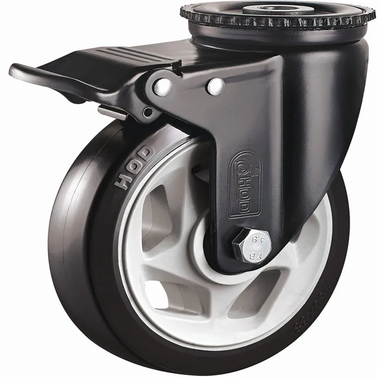 

Houde Truckle Universal Wheel Directional Wheel with Brake Bearing Industrial Polyurethane Trolley Steering Wheel Wheels