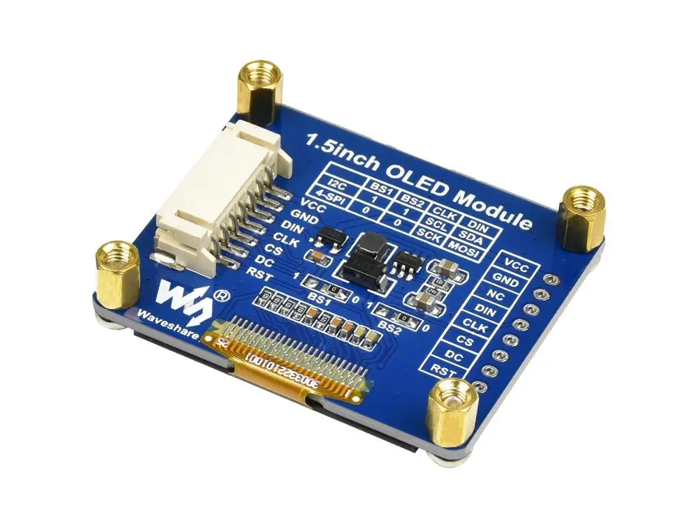 1.5 дюймовый oled дисплей модуль SSD1327 128x128 16 битный серый уровень SPI/I2C интерфейс с
