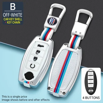 Custodia per chiave a distanza per auto in lega di zinco Shell Nissan Qashqai X-Trail T32 T31 Juke J10 J11 Kicks Tiida Pathfinder Note per Infiniti 3 Custodia per chiave a distanza per auto in lega di zinco Shell Nissan Qashqai X-Trail T32 T31 Juke J10 J11 Kicks Tiida Pathfinder Note per Infiniti - Custodia per chiave a distanza per auto in lega di zinco Shell Nissan Qashqai X