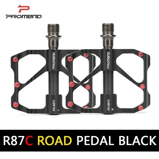 R87C ROAD BLACK Mtb quick release Педали Дорожный велосипед педали ультра-светильник горный велосипед MTB педали из углеродного волокна 3 подшипники pedale vtt - Цвет: R87C ROAD BLACK