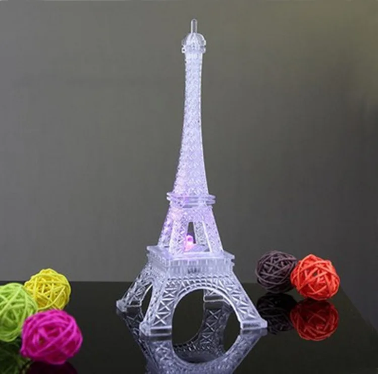 СВЕТОДИОДНЫЙ ночник в стиле Парижа, Эйфелева башня, креативный сувенир, модель стола, Миниатюрный стол, винтажная статуэтка, домашний декор