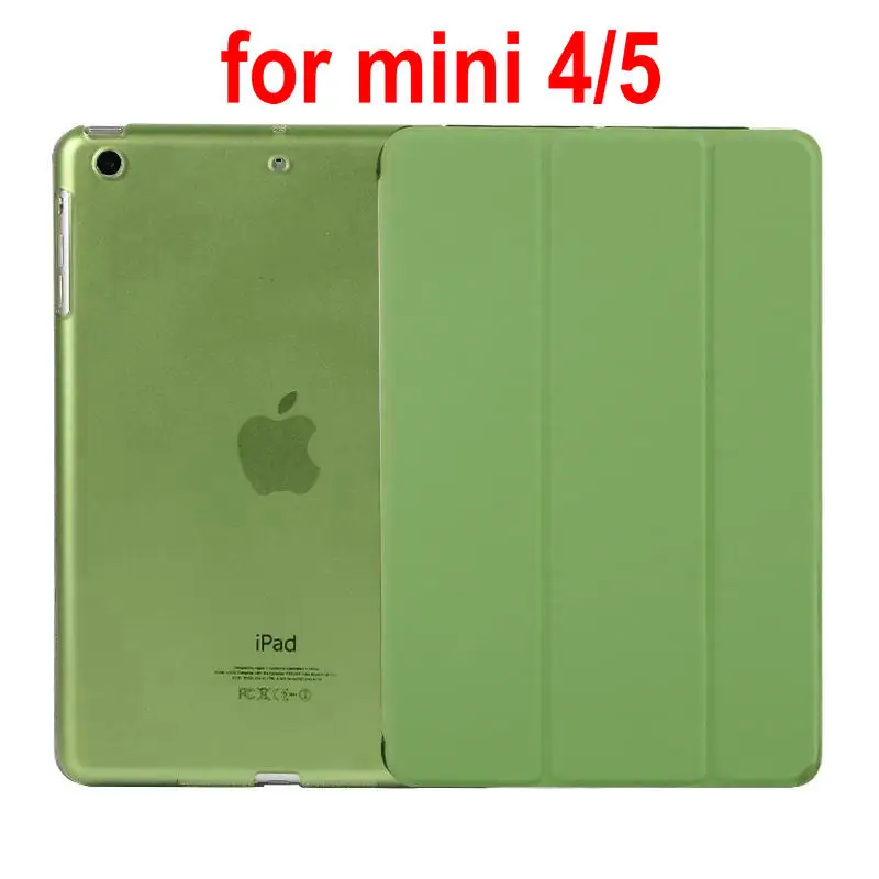 Кожаный чехол из искусственной кожи для ipad mini1 2 3 4 5 mini2 mini 3 mini4 mini 5 Магнитный чехол для планшета с функцией пробуждения и сна для mini1/2/3/4/5 - Цвет: mini 4 5 green