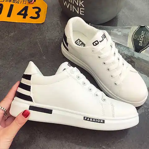 

[Does Not Glue Continuously End] 2019 Spring And Autumn Thick Bottomed White Shoes Women's Versatile Elevator Shoe Shoes Mesh