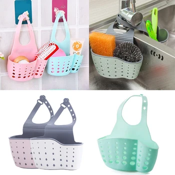 

Adjustable Snap Sink Soap Sponge Holder Storage Drain Rack Kitchen Hanging Drain Basket Rack Holder Bathroom Toothbrush Holder