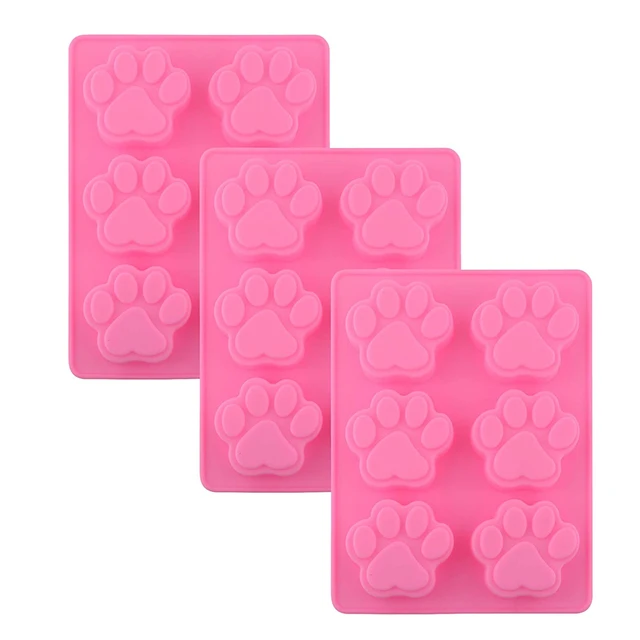 2 Pack Value Silicone Molds Mini Pet Paw Print Animal Paw Print for  Homemade Dog Treats, Baking Chocolate Candy, Oven Microwave Freezer Safe  (Mini Paw