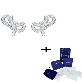 

Delicate High Quality New Simple Bow Earring Fashion Glamour Lady Jewelry Fashion Romantic Memorial Gift Unique Retro