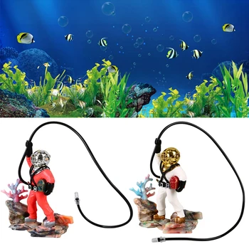 

Unique Design Treasure Hunter Diver Action Figure Fish Tank Ornament Landscape Aquarium Decoration Accessories