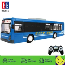 

Double E RC Car Bus 6 Channel 2.4G Remote Control Bus City Express High Speed One Key Start Function sound and Light toys boys